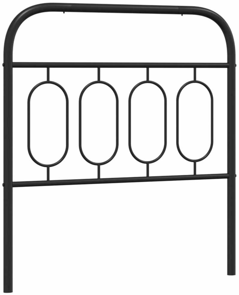 Metalinis pakaitinis galvūgalis, juodos spalvos, 80cm