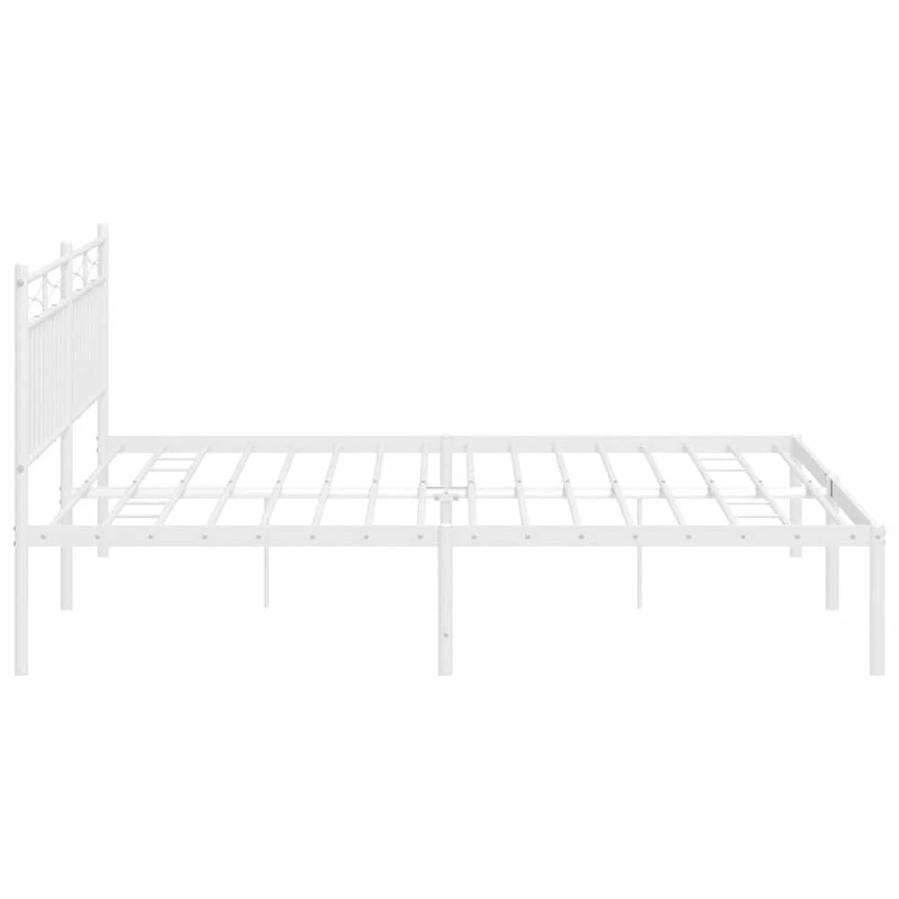 Lova Metalinis lovos rėmas su galvūgaliu, baltos spalvos, 183x213cm
