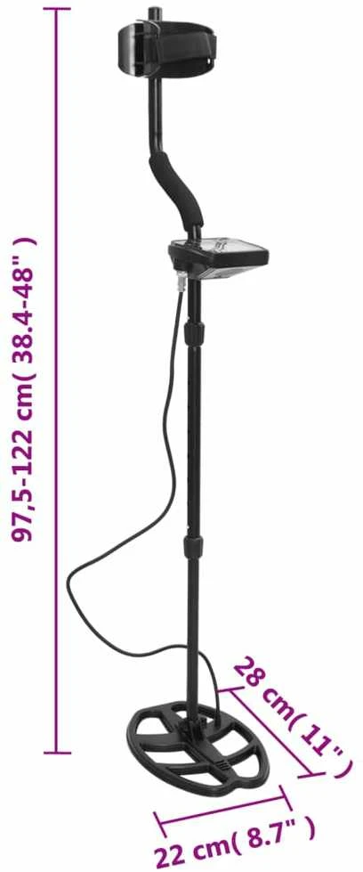Metalo detektorius, 20cm aptikimo gylis, LCD ekranas
