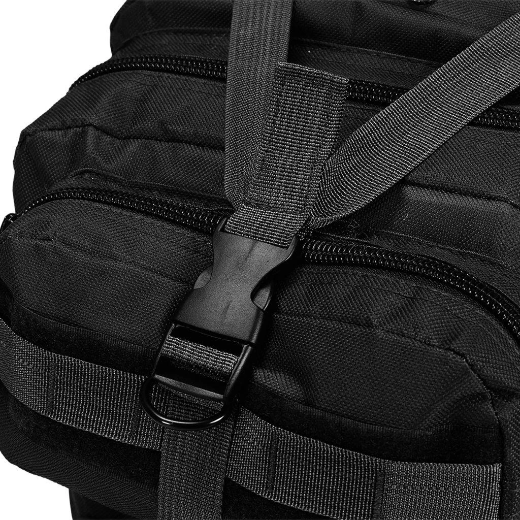 Militaristinio stiliaus kuprinė, 50 l, juoda
