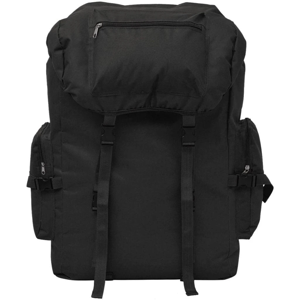 Militaristinio stiliaus kuprinė, 65 l, juoda