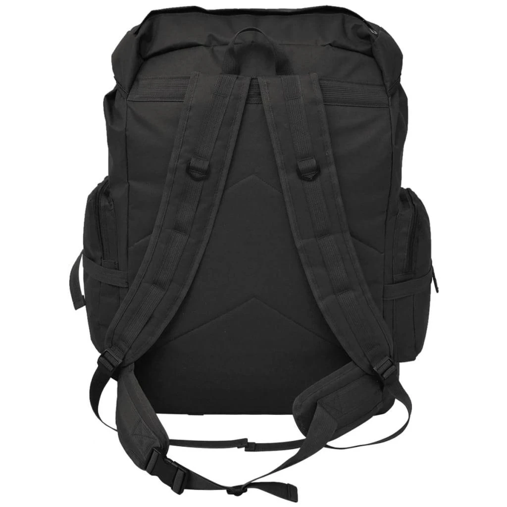 Militaristinio stiliaus kuprinė, 65 l, juoda