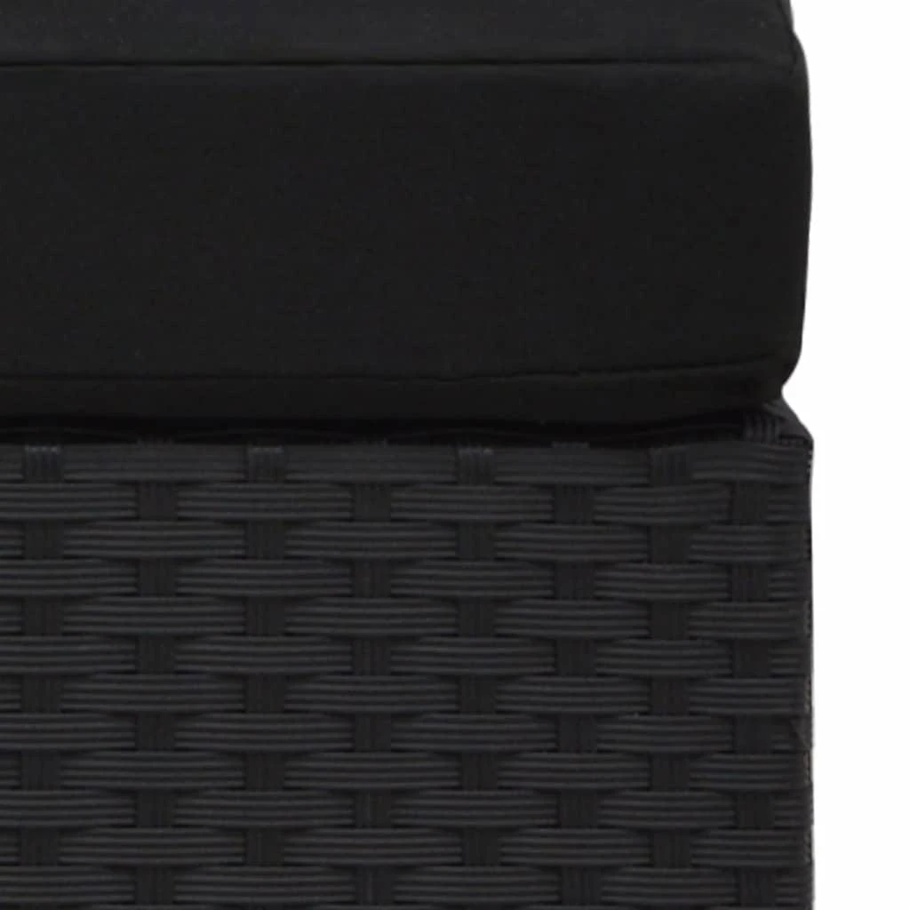 Modulinė dvivietė sofa, juodos spalvos, poliratanas