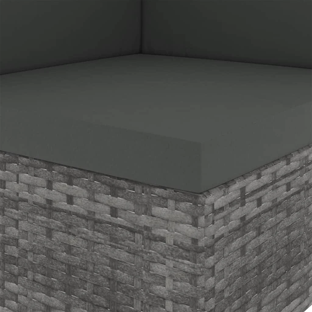Modulinė dvivietė sofa, pilkos spalvos, poliratanas