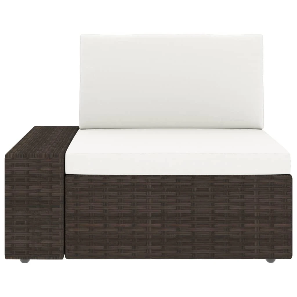 Modulinė dvivietė sofa, rudos spalvos, poliratanas