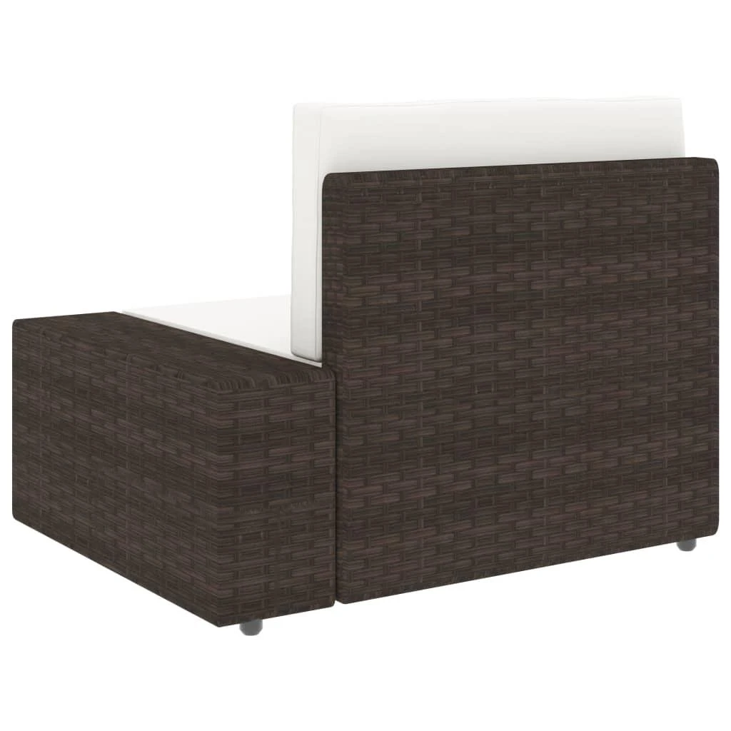 Modulinė dvivietė sofa, rudos spalvos, poliratanas