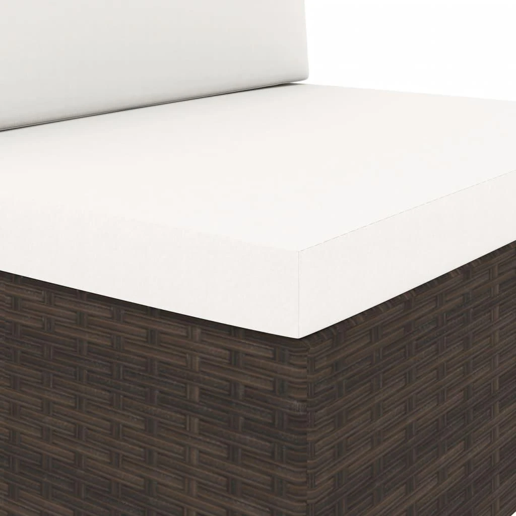 Modulinė dvivietė sofa, rudos spalvos, poliratanas