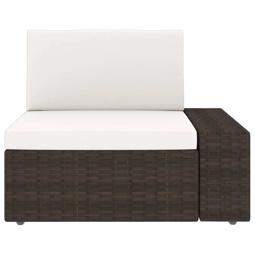 Modulinė dvivietė sofa, rudos spalvos, poliratanas