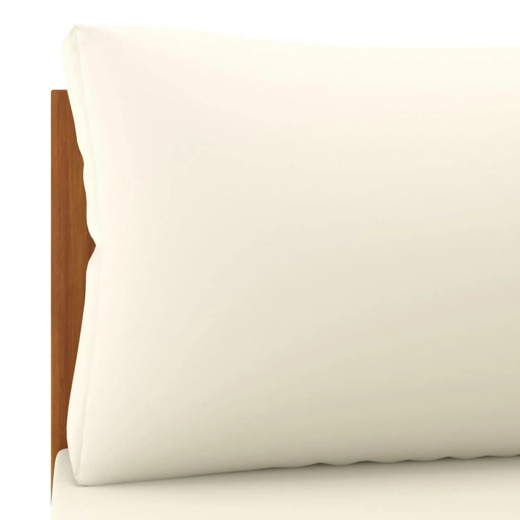 Modulinė kampinė sofa su kreminėmis pagalvėlėmis, akacija