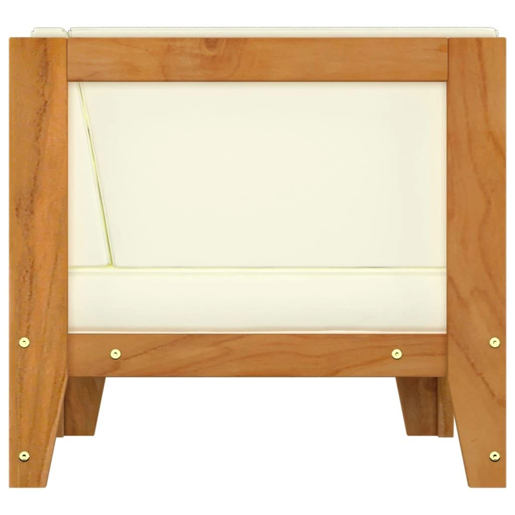 Modulinė kampinė sofa su kreminėmis pagalvėlėmis, akacija