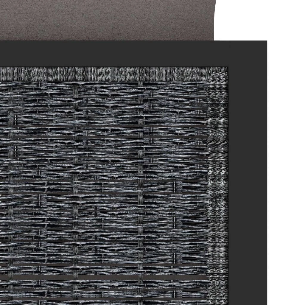 Modulinė kampinė sofa su porankiu dešinėje, pilka, poliratanas