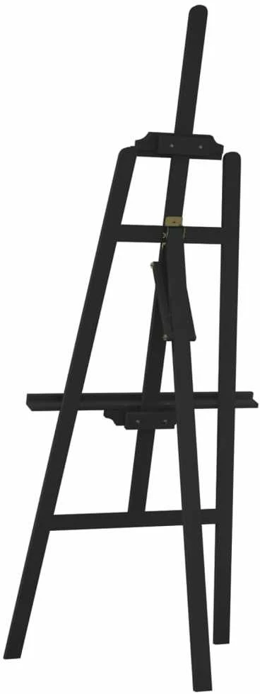 Molbertas-stovas, juodas, 53,5x95x127cm, pušies masyvas