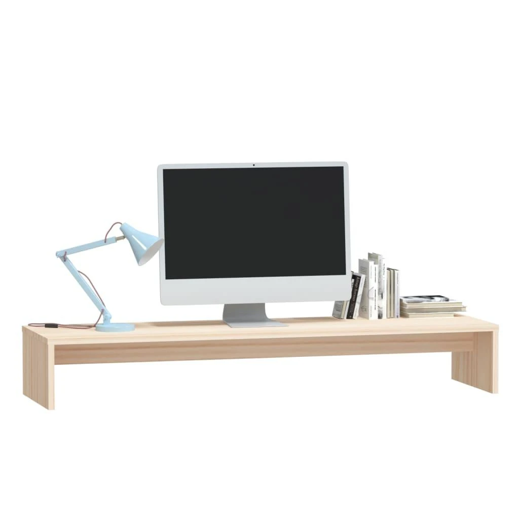 Monitoriaus stovas, 100x27x15cm, pušies medienos masyvas