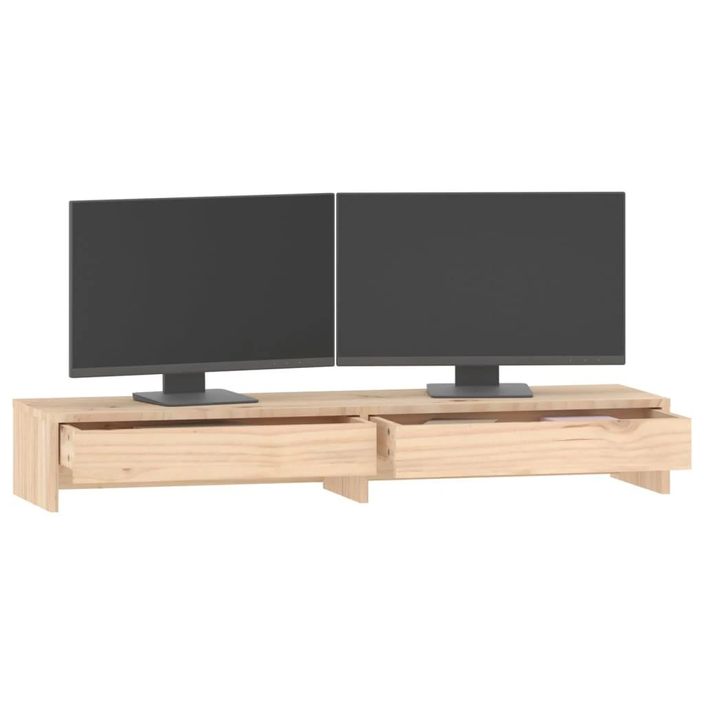 Laikiklis Monitoriaus stovas, 100x27x15cm, pušies medienos masyvas
