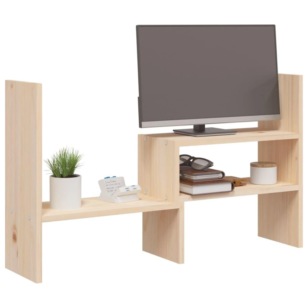 Laikiklis Monitoriaus stovas, (39–72)x17x43cm, pušies medienos masyvas