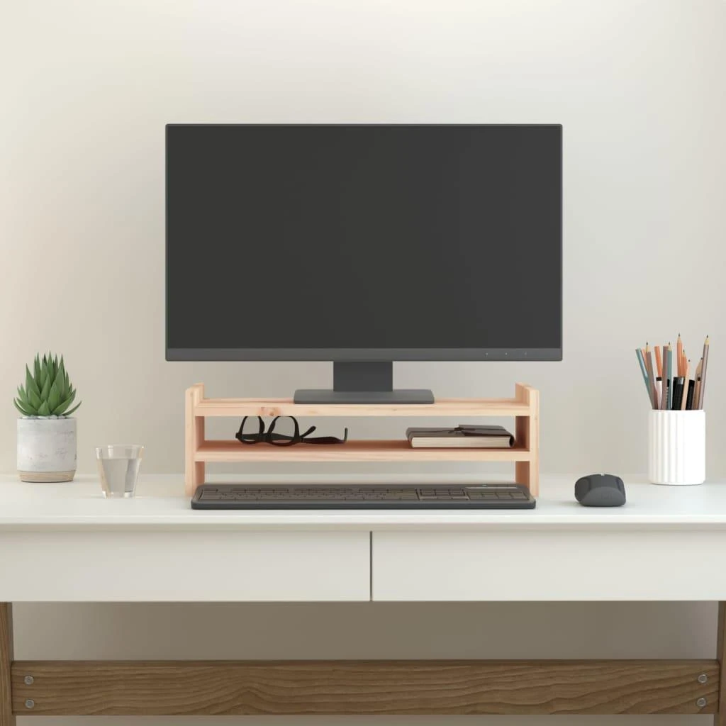 Laikiklis Monitoriaus stovas, 50x27x15cm, pušies medienos masyvas