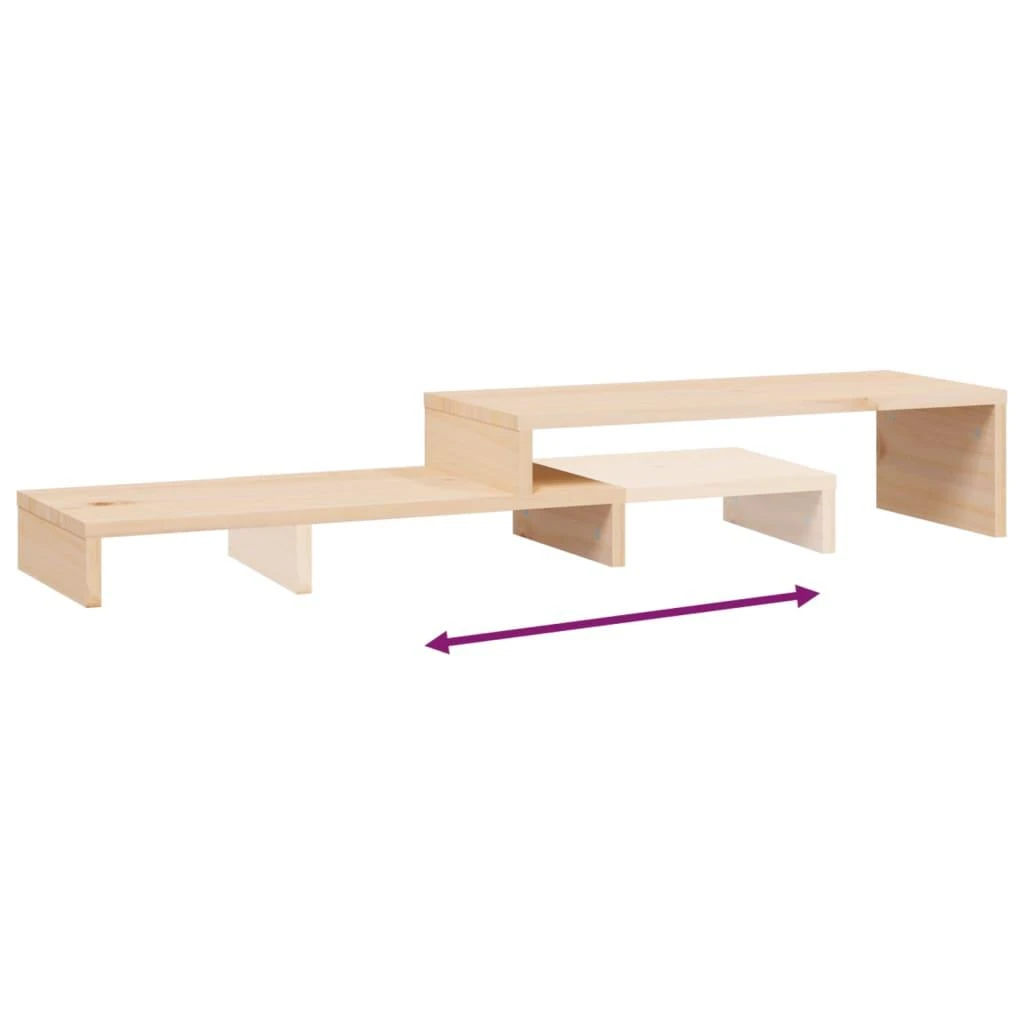Laikiklis Monitoriaus stovas, (52–101)x22x14cm, pušies medienos masyvas