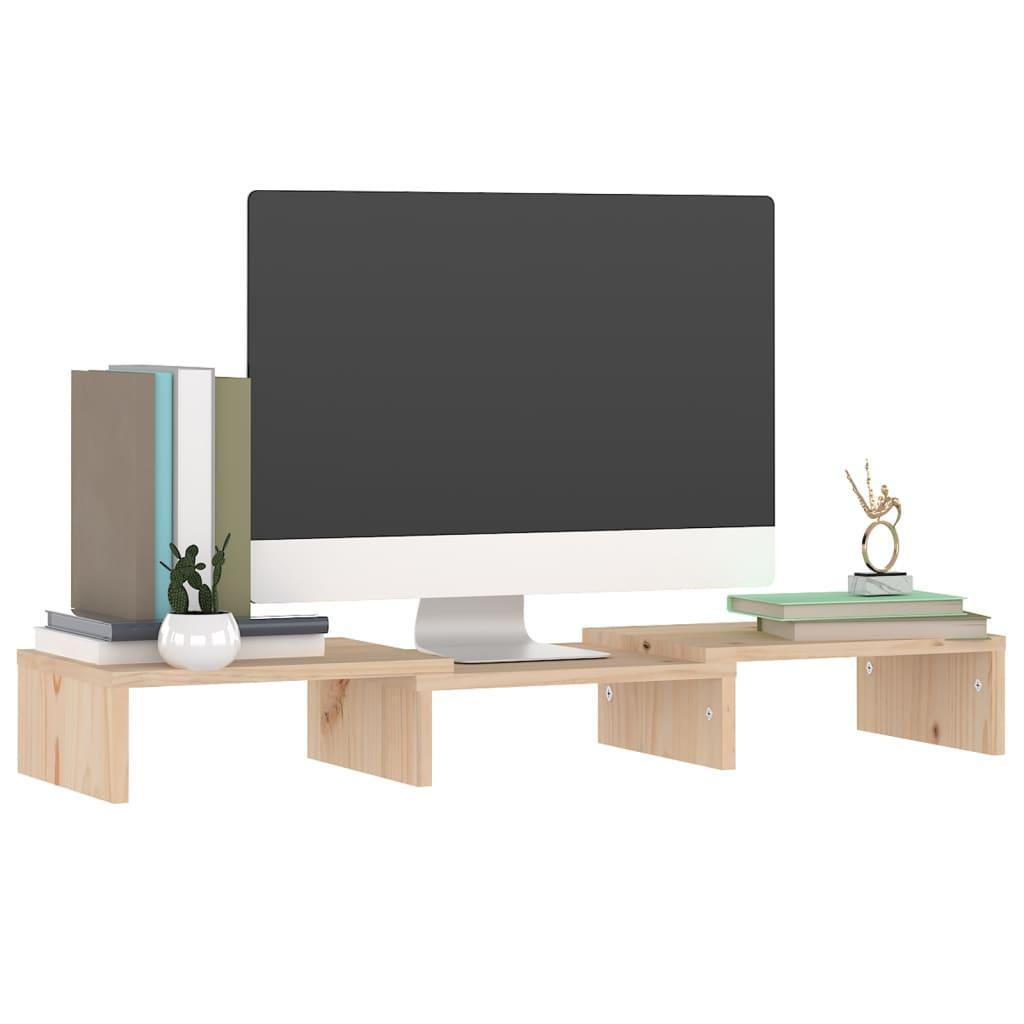 Monitoriaus stovas, 60x24x10,5cm, pušies medienos masyvas