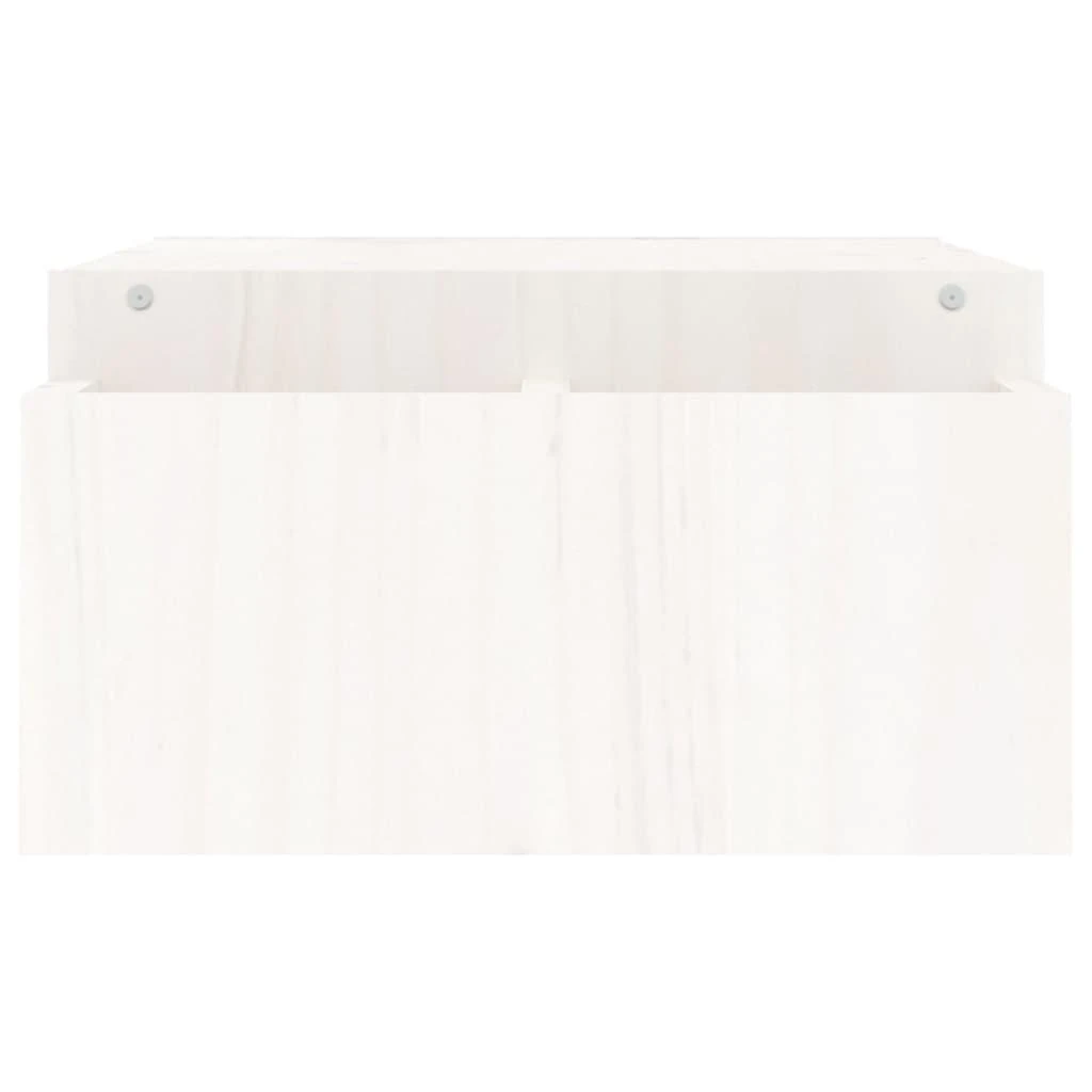 Laikiklis Monitoriaus stovas, baltas, 100x27,5x15cm, pušies masyvas