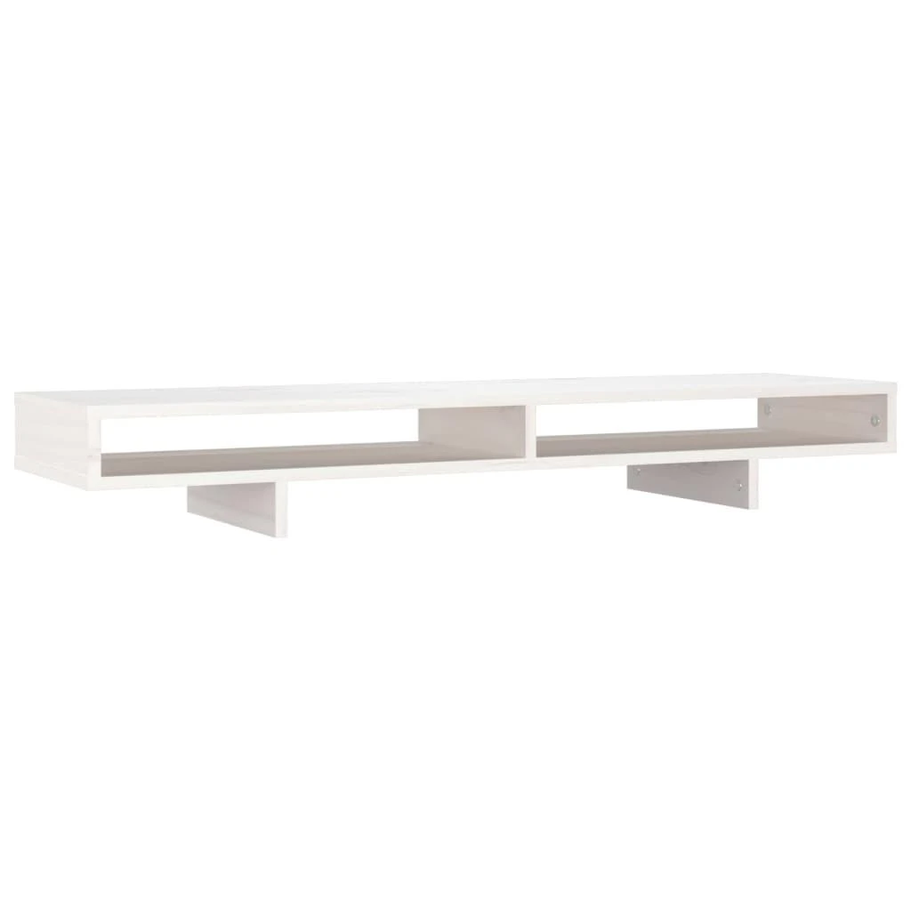 Laikiklis Monitoriaus stovas, baltas, 100x27x14cm, pušies masyvas