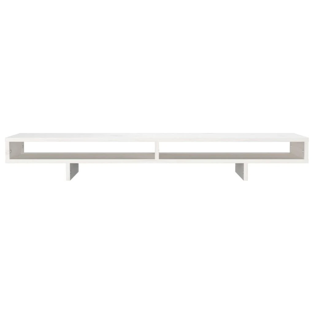 Laikiklis Monitoriaus stovas, baltas, 100x27x14cm, pušies masyvas
