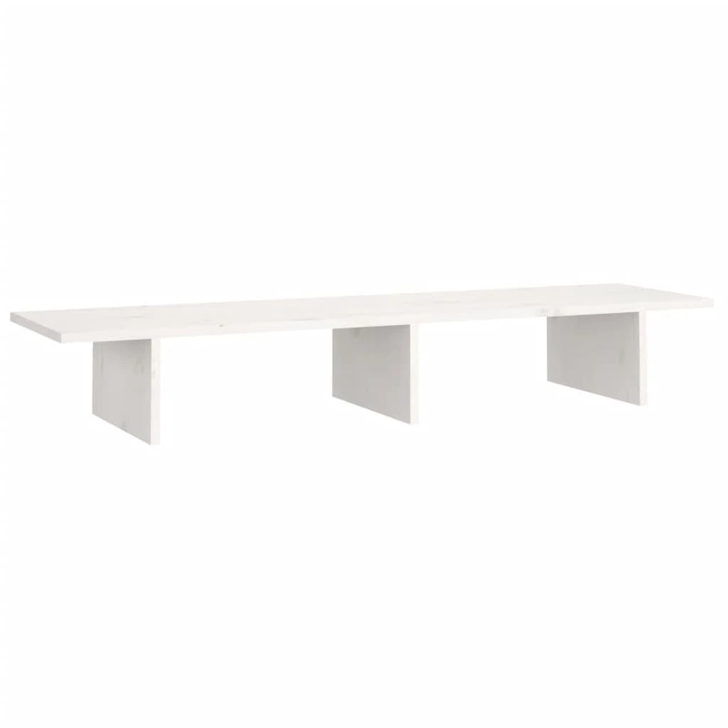 Laikiklis Monitoriaus stovas, baltas, 100x27x15cm, pušies masyvas