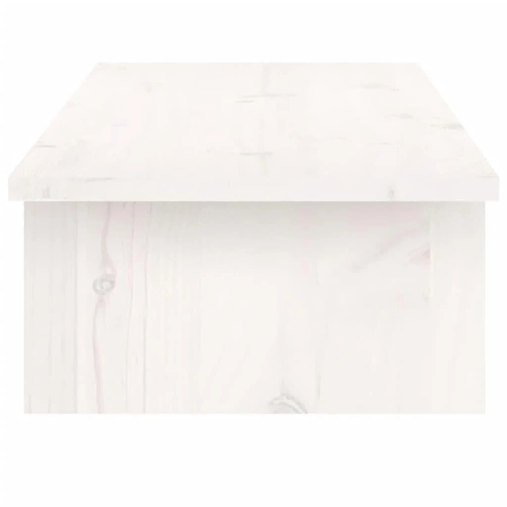Laikiklis Monitoriaus stovas, baltas, 100x27x15cm, pušies masyvas