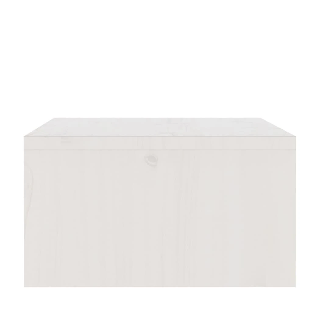 Monitoriaus stovas, baltas, 100x27x15cm, pušies masyvas