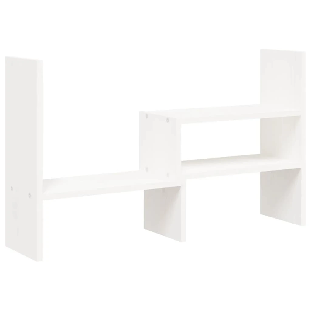 Laikiklis Monitoriaus stovas, baltas, (39–72)x17x43cm, pušies masyvas