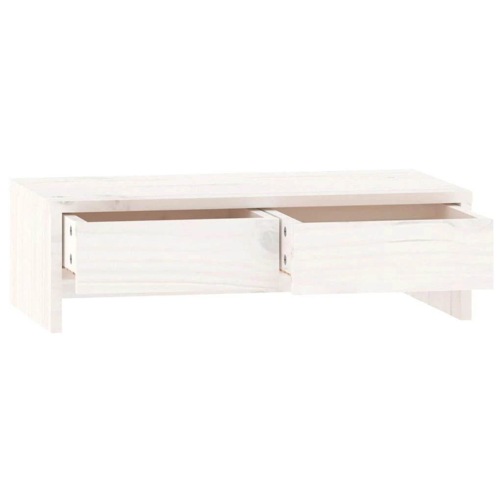 Laikiklis Monitoriaus stovas, baltas, 50x27x15cm, pušies medienos masyvas