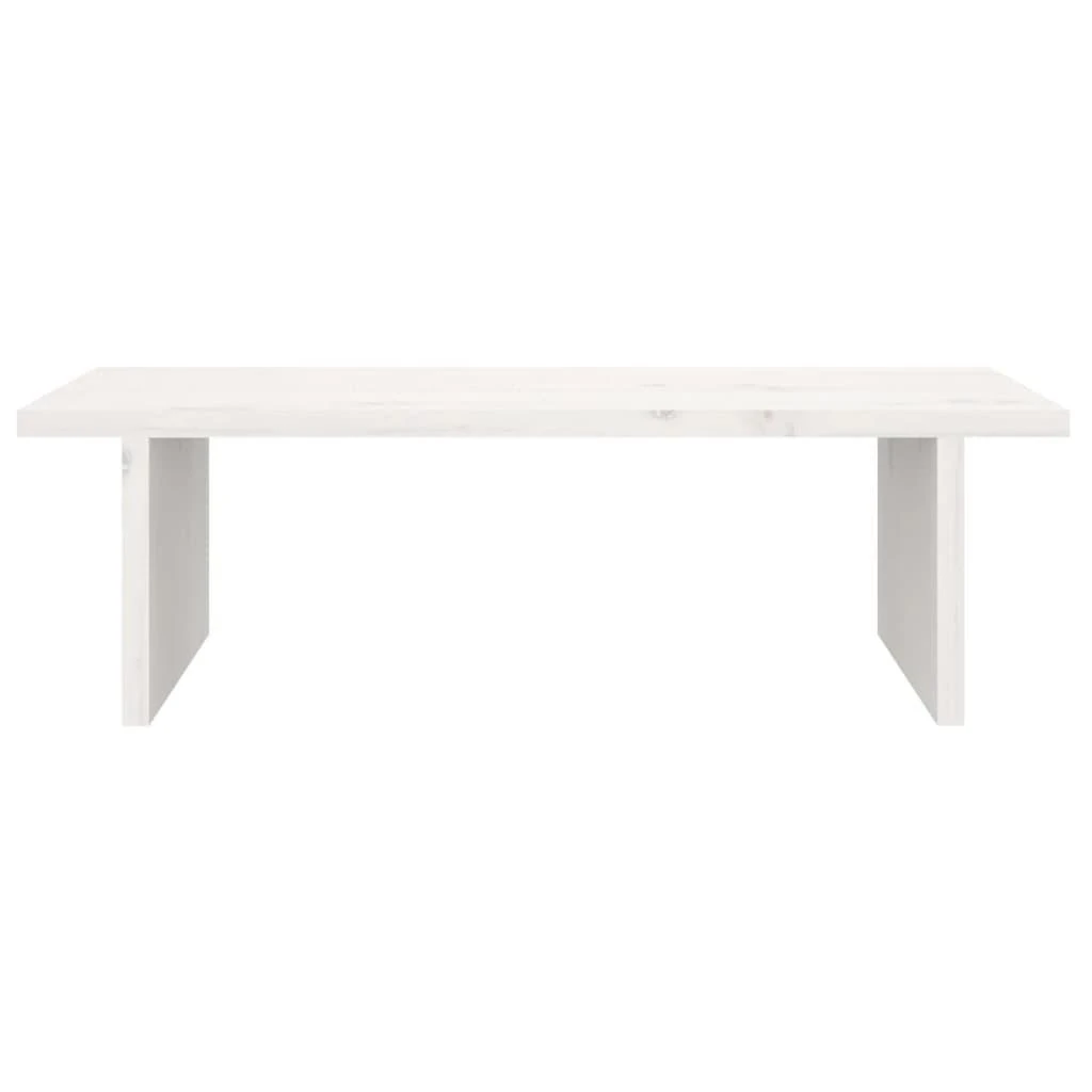 Laikiklis Monitoriaus stovas, baltas, 50x27x15cm, pušies medienos masyvas