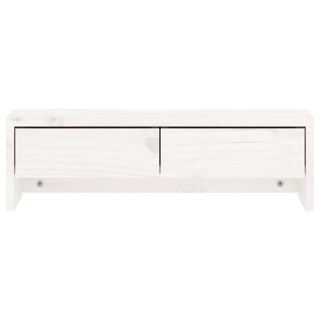 Laikiklis Monitoriaus stovas, baltas, 50x27x15cm, pušies medienos masyvas
