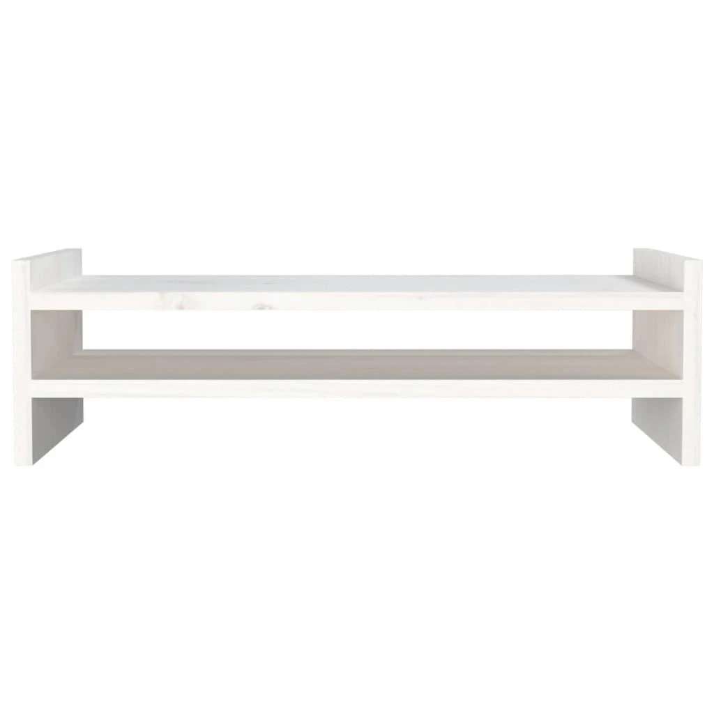 Laikiklis Monitoriaus stovas, baltas, 50x27x15cm, pušies medienos masyvas