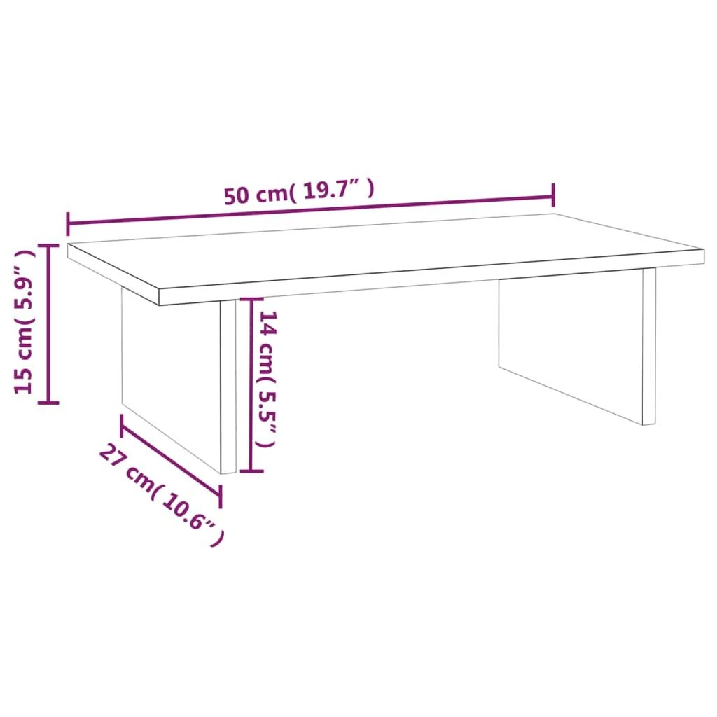 Laikiklis Monitoriaus stovas, baltas, 50x27x15cm, pušies medienos masyvas