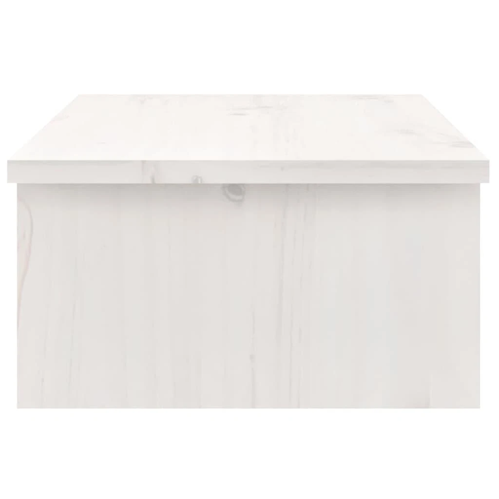 Laikiklis Monitoriaus stovas, baltas, 50x27x15cm, pušies medienos masyvas