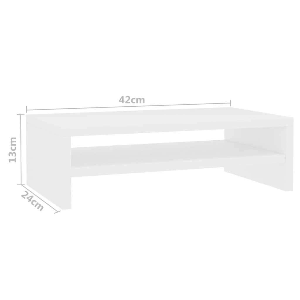 Monitoriaus stovas, baltas, 42x24x13cm, apdirbta mediena