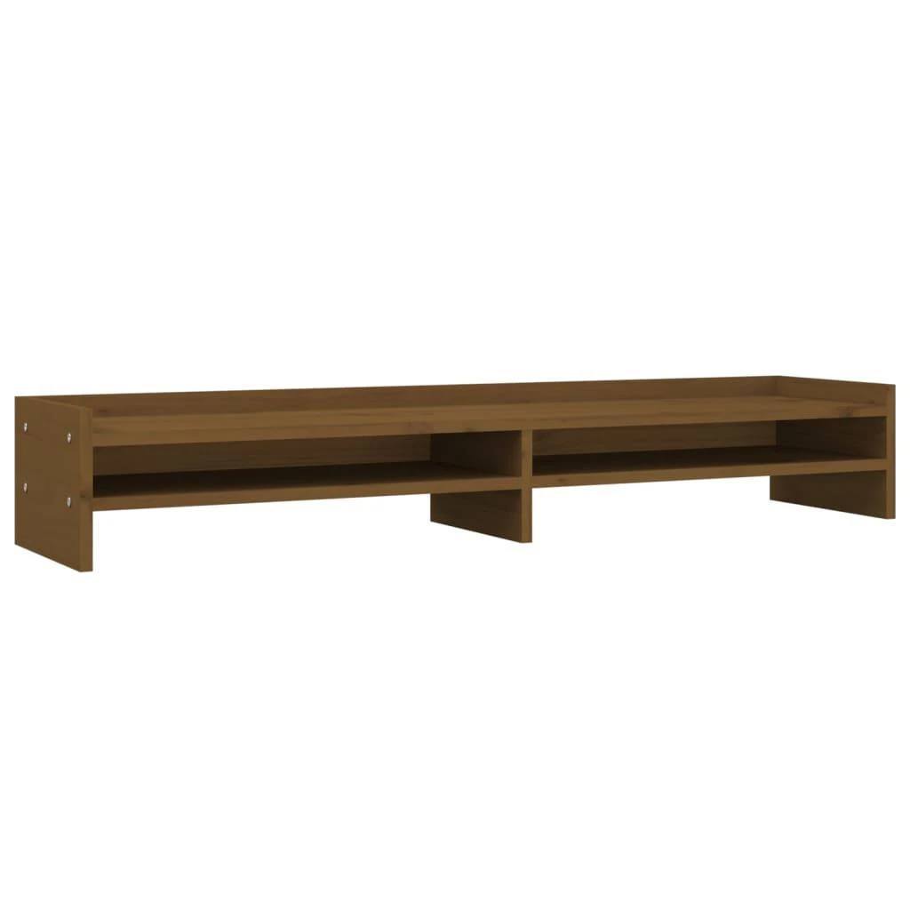 Laikiklis Monitoriaus stovas, medaus rudas, 100x24x16cm, pušies masyvas
