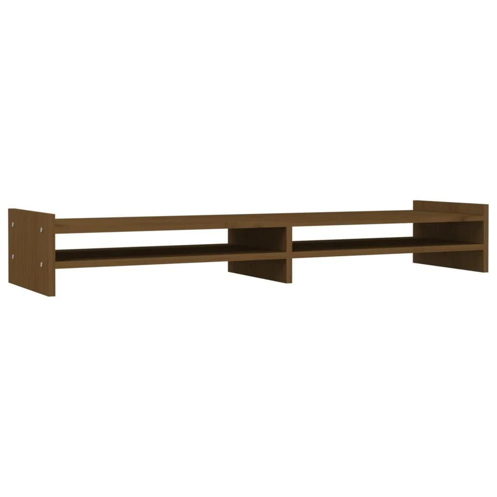 Laikiklis Monitoriaus stovas, medaus rudas, 100x27x15cm, pušies masyvas