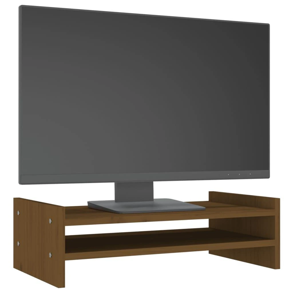 Laikiklis Monitoriaus stovas, medaus rudas, 50x27x15cm, pušies masyvas