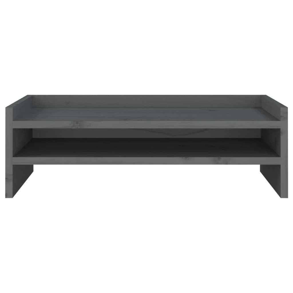 Laikiklis Monitoriaus stovas, pilkas, 50x24x16cm, pušies medienos masyvas