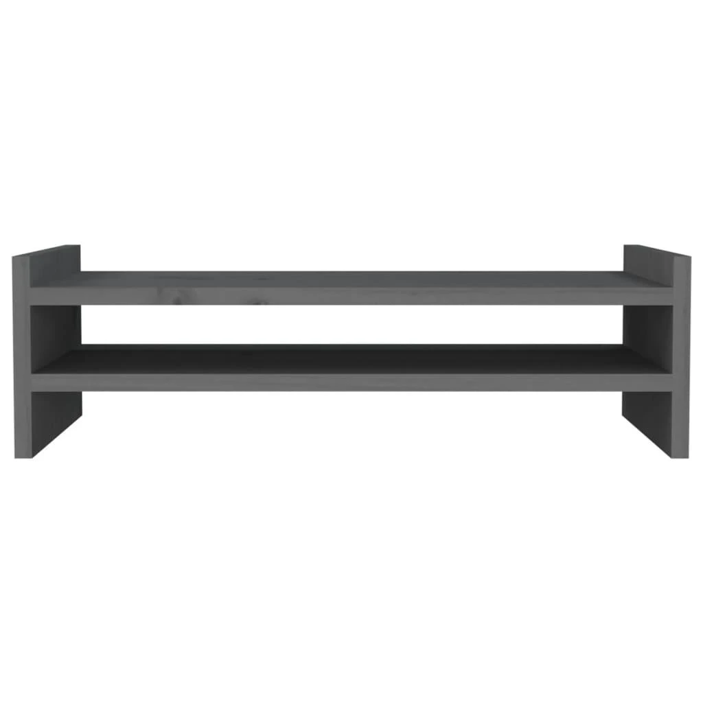 Laikiklis Monitoriaus stovas, pilkas, 50x27x15cm, pušies medienos masyvas
