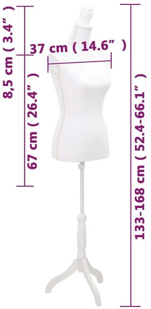 Moters biusto forma, balta