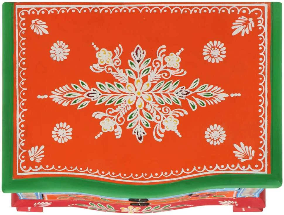 Naktinė spintelė, 40x30x60cm, mango masyvas, tapyta rankomis
