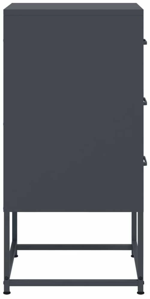 Naktinė spintelė, antracito spalvos, 36x39x78cm, plienas