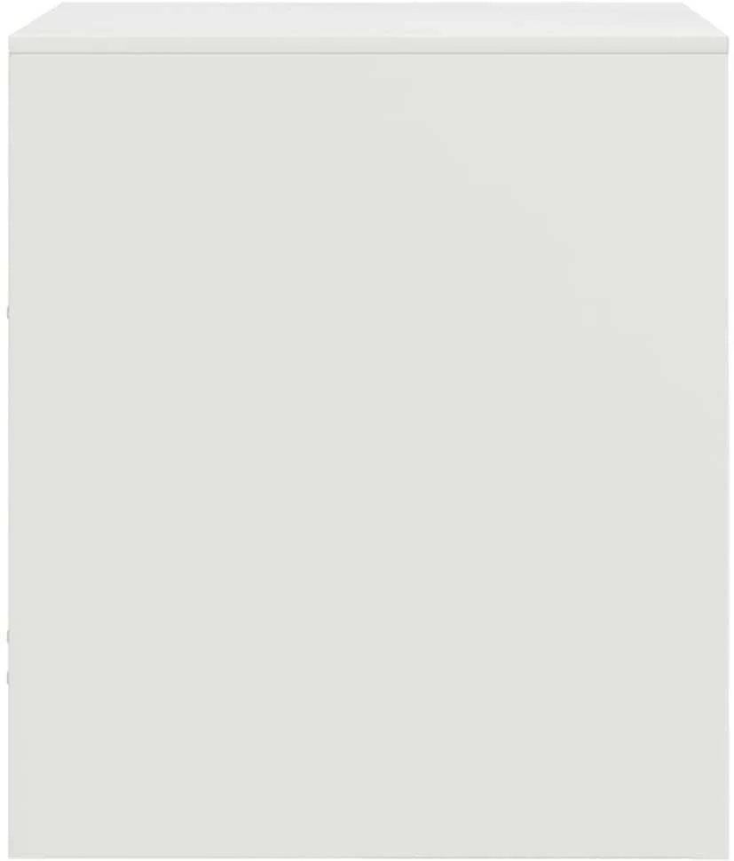 Naktinė spintelė, baltos spalvos, 34,5x39x44cm, plienas