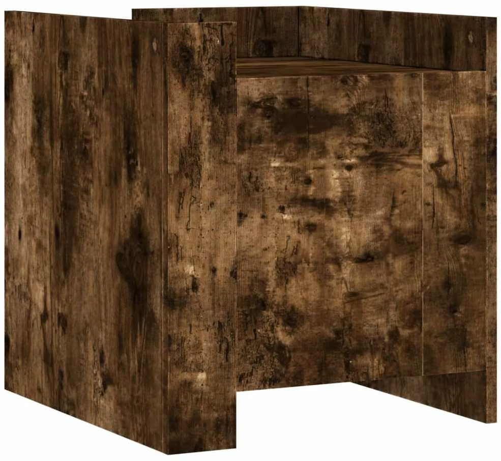Naktinė spintelė, dūminio ąžuolo, 45x50x50cm, apdirbta mediena