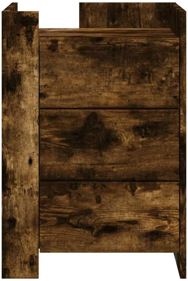 Naktinė spintelė, dūminio ąžuolo, 45x50x65cm, apdirbta mediena
