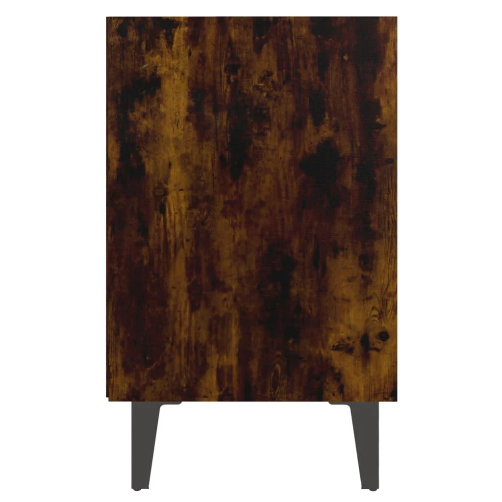 Naktinė spintelė su metalinėmis kojomis, dūminė, 40x30x50cm