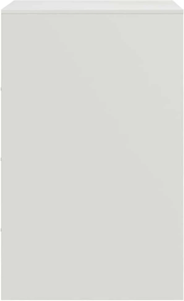 Naktinės spintelės, 2vnt., baltos, 34,5x39x62cm, plienas