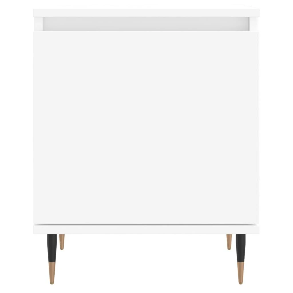 Naktinės spintelės, 2vnt., baltos, 40x30x50cm, apdirbta mediena